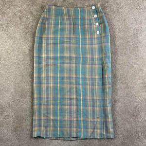 Vintage GAP plaid linen skirt